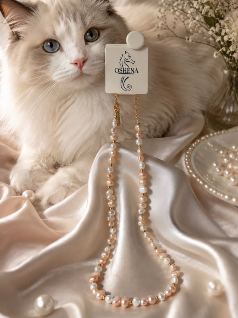 NEW Oshena Coralie Pearl Necklace